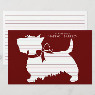 Scottish Terrier Scotty Dog Puppy Scottie Statione Stationery