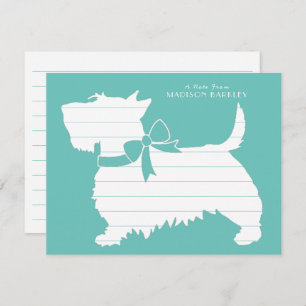 Scottish Terrier Scotty Dog Puppy Scottie Thank Yo Thank You Card