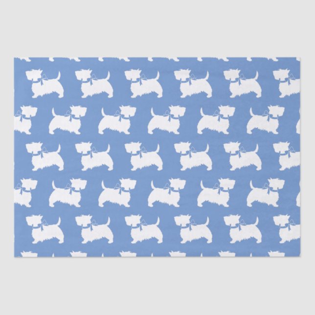 Scottish Terrier Scotty Dog Puppy Scottie Tissue Paper (Front)