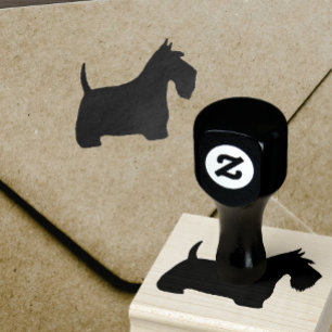 Scottish Terrier Silhouette   Scottie Dog Rubber Stamp