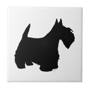 Scottish Terrier Silhouette Tile