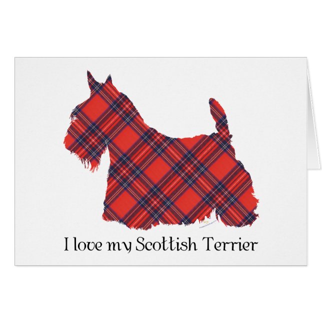 Scottish Terrier Stewart Tartan (Front Horizontal)