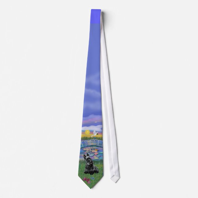 Scottish Terrier - Sunrise (JF) Tie (Front)