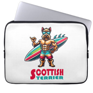 Scottish Terrier Surfer Laptop Sleeve