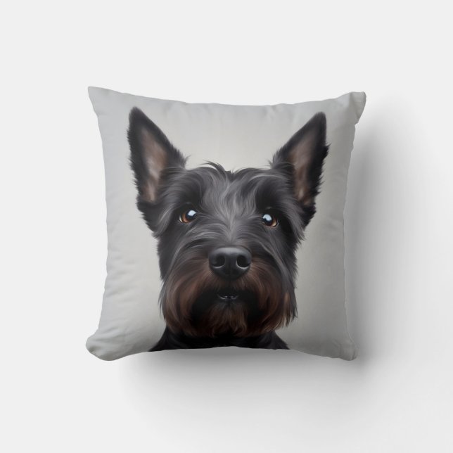 Scottish Terrier Throw Pillow (Front)