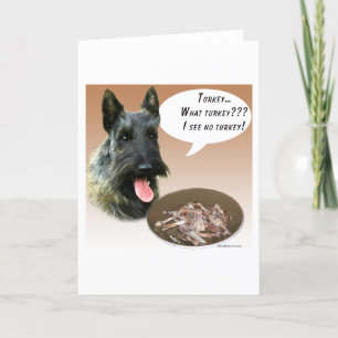 Scottish Terrier Turkey Card