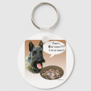 Scottish Terrier Turkey Keychain