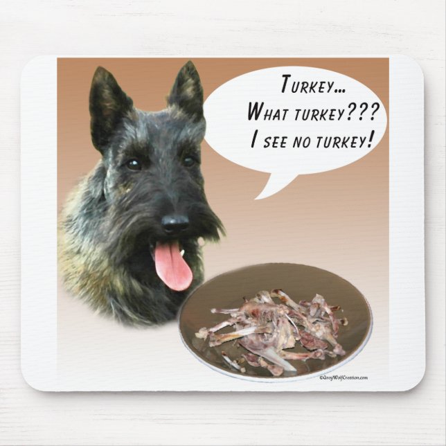 Scottish Terrier Turkey Mouse Pad (Front)