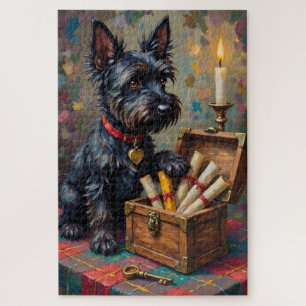 Scottish Terrier Valentine's Day Secret Love Chest Jigsaw Puzzle
