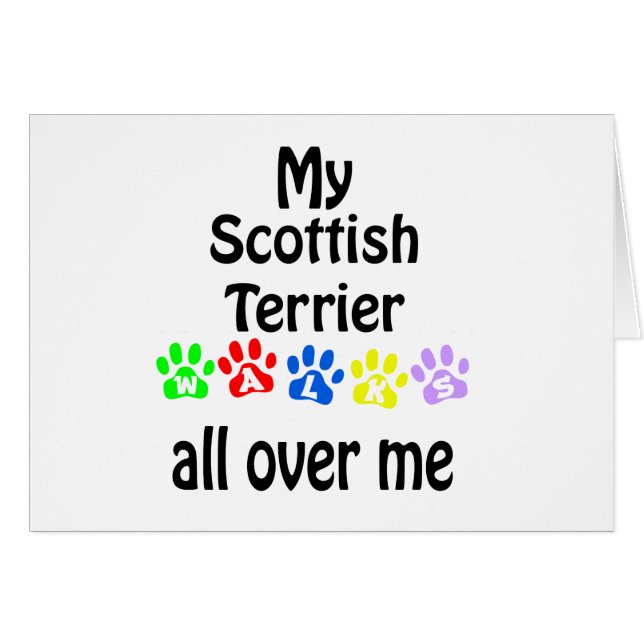 Scottish Terrier Walks Design (Front Horizontal)