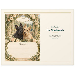 Scottish Terrier Wedding Guest Book Wishes Postcard