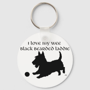 Scottish Terrier - Wee Black Bearded Laddie Keychain