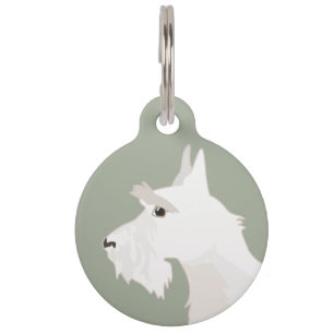 Scottish Terrier Wheaten Basic Breed Sihouette Pet Tag