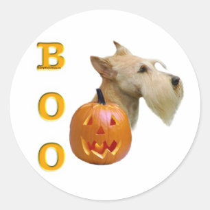 Scottish Terrier (wheaten) Boo Classic Round Sticker