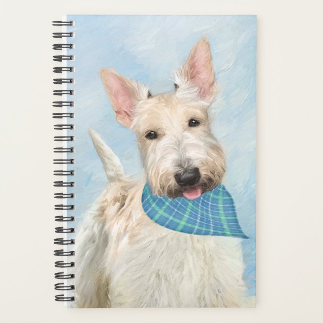 Scottish Terrier Wheaten Dog Painting Art original (Devant)