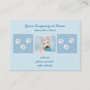 Scottish Terrier Wheaten Dog Painting Original Art Business Card