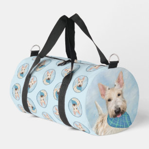 Scottish Terrier Wheaten Dog Painting Original Art Duffle Bag