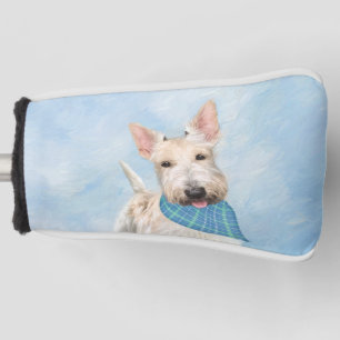 Scottish Terrier Wheaten Dog Painting Original Art Golf Head Cover
