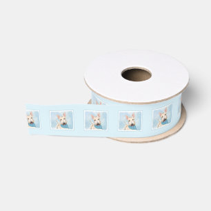 Scottish Terrier Wheaten Dog Painting Original Art Grosgrain Ribbon