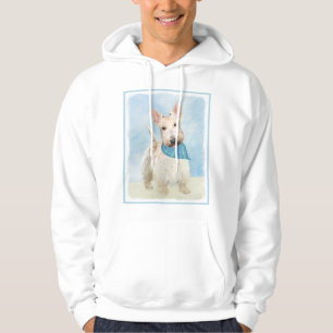 Scottish Terrier Wheaten Dog Painting Original Art Hoodie