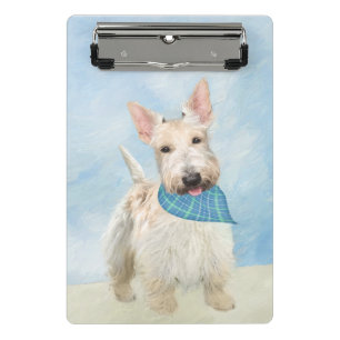 Scottish Terrier Wheaten Dog Painting Original Art Mini Clipboard
