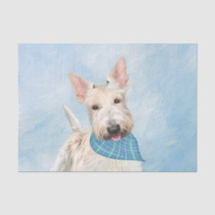 Scottish Terrier Wheaten Dog Painting Original Art Tissue Paper