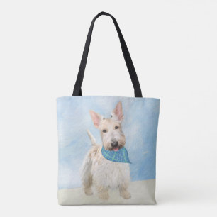 Scottish Terrier Wheaten Dog Painting Original Art Tote Bag