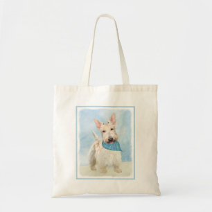 Scottish Terrier Wheaten Dog Painting Original Art Tote Bag