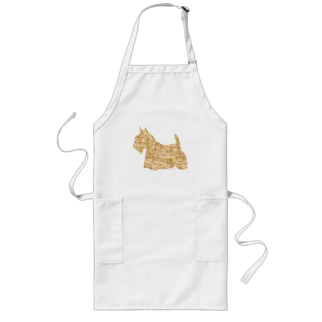 Scottish Terrier Wheaten Silhouette Long Apron (Front)