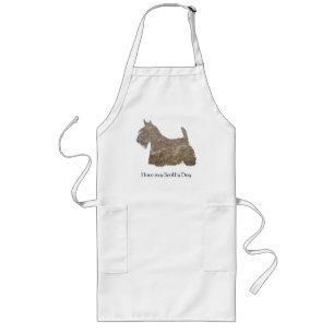 Scottish Terrier Wheaten Silhouette Long Apron