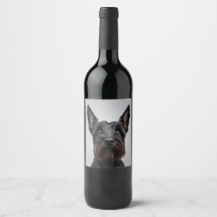 Scottish Terrier Wine Label
