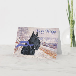 Scottish Terrier Winter Holiday Card