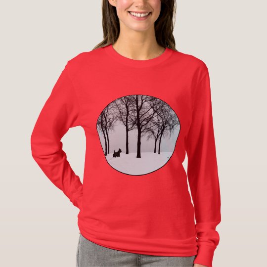 Scottish Terrier Winter Woods T-Shirt