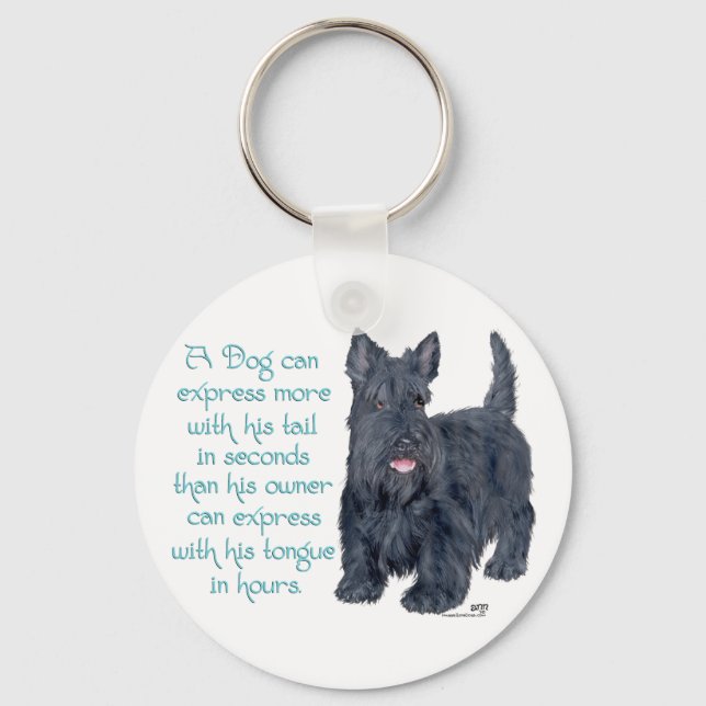 Scottish Terrier Wit & Wisdom - Talking Keychain (Front)