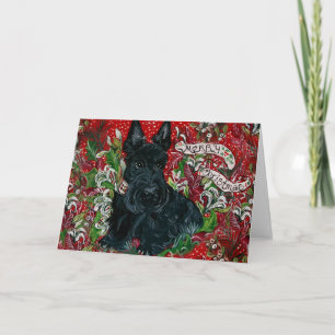 Scottish Terrier Xmas Holiday Card