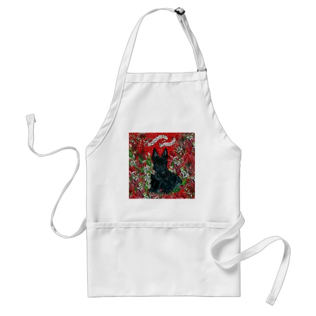 Scottish Terrier Xmas Standard Apron (Front)