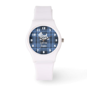 Scottish Terrier Your Colour Plaid Personalize Watch