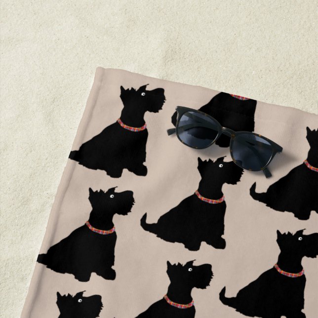 Scottish Terriers Beach Towel (In Situ)
