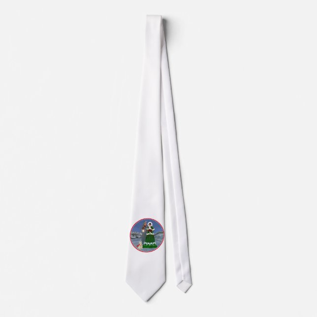Scottish Terriers Christmas Carols Tie (Front)