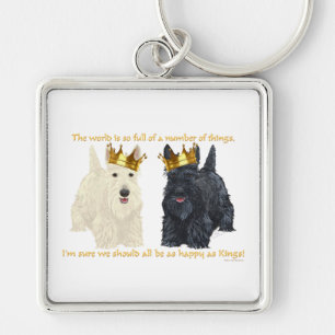 Scottish Terriers Happy Thoughts Keychain