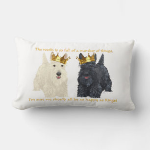 Scottish Terriers Happy Thoughts Lumbar Pillow