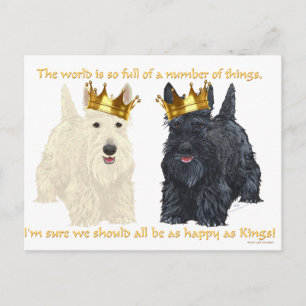 Scottish Terriers Happy Thoughts Postcard