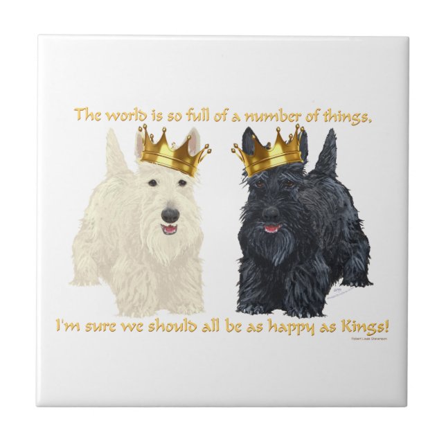 Scottish Terriers Happy Thoughts Tile (Front)