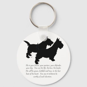 Scottish Terriers Keepsake - MALE Dogs Keychain