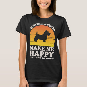 Scottish Terriers Make Me Happy Clothes, Scottish T-Shirt