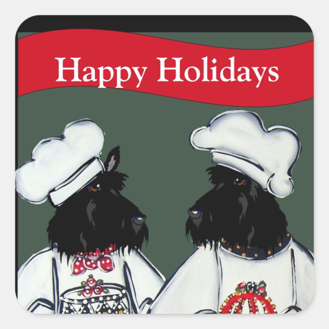 Scottish Terriers    Square Sticker (Front)