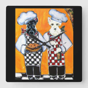 Scottish Terriers Square Wall Clock