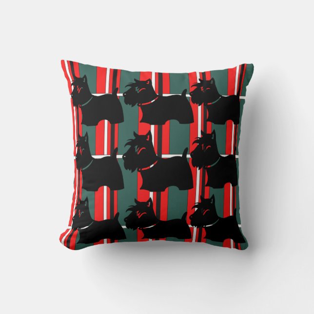 SCOTTISH TERRIERS THROW PILLOW (Front)