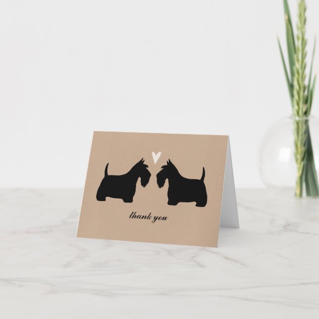 Scottish Terriers Wedding Thank You (Front)