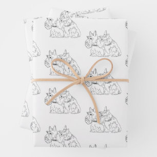 Scottish Terriers Wrapping Paper Sheet